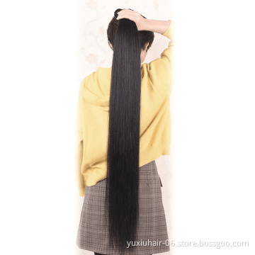 Straight Brazilian Hair Bundles With Closure 100% Human Hair Remy Human Hair Weave Extensions 3 Bundles And Closure